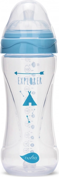 Flesje 330 ml, Transparant blauw