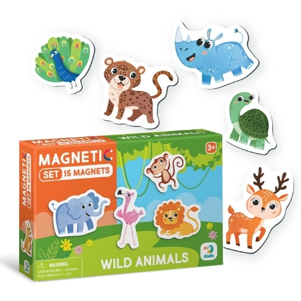 Magneet Safari 15 stuks in doos 17x11x3cm