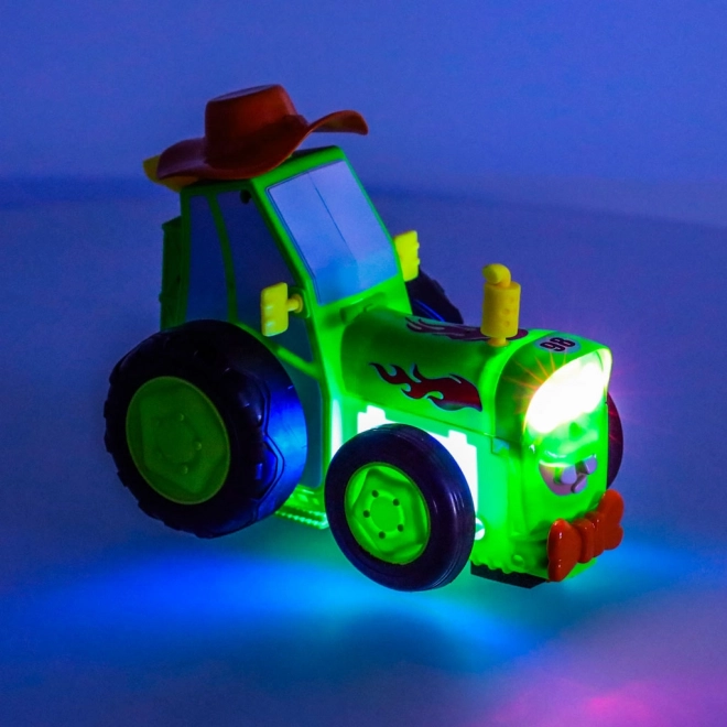 Groene springende dansende tractor op afstandsbediening
