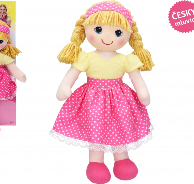 Zingende stoffen pop Míša Růžičková 55 cm