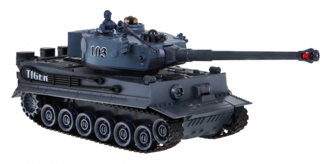 Op afstand bestuurbare 2 tanks T-34 vs. Tiger voor kinderen 3+ Schietende modellen 1:28 + Grote tankgevecht + Licht- en geluidseffecten