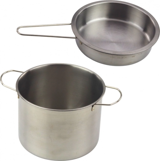 Metalen servies net als echt