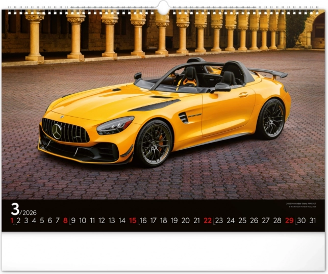 Muurkalender Snelle Auto's 2026