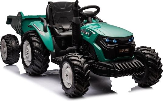 Accutrekker met aanhanger donkergroen 24V
