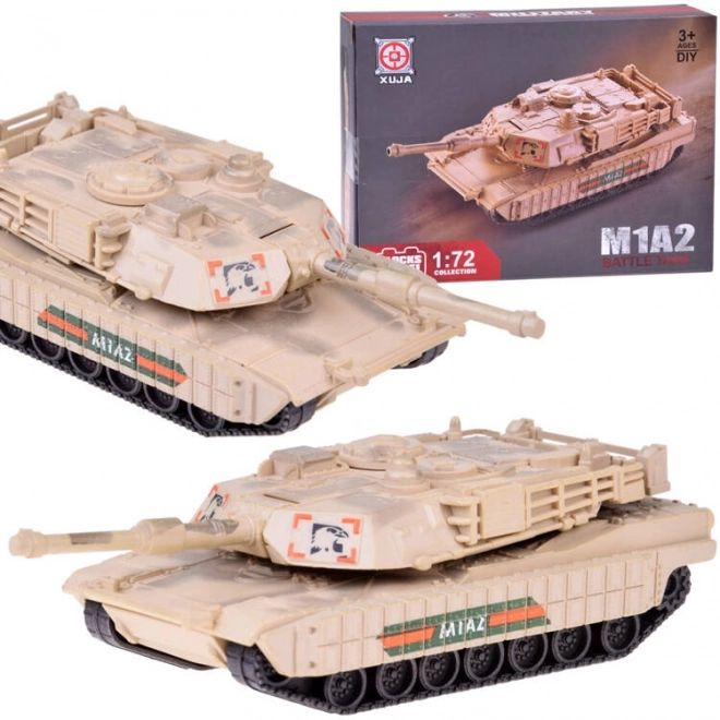 Bouwpakket Amerikaanse tank Abrams M1A2 op schaal 1:72