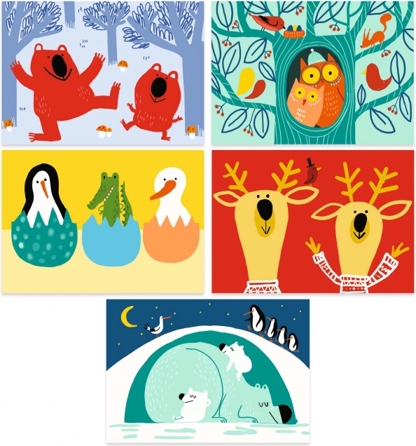 Krasplaatjes van dieren voor de kleintjes van Djeco