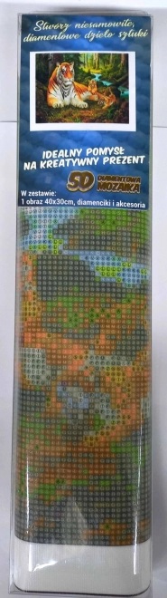 Norimpex diamant schilderen Tijgerin met jongen 30x40 cm