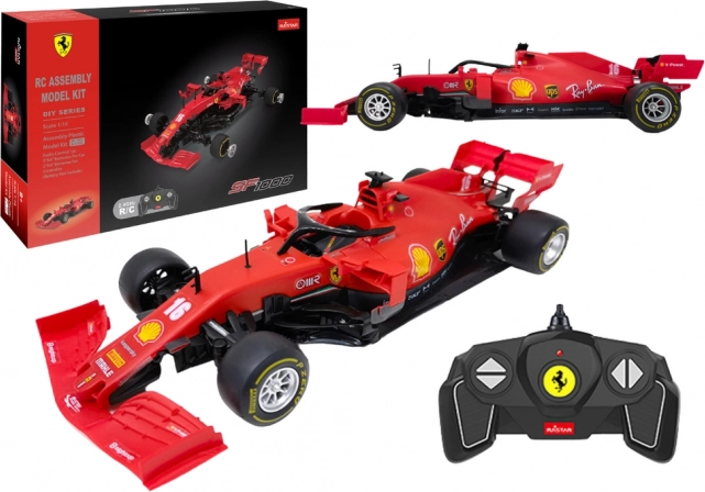 Bouwset Autootje RC Rastar 1:16 Bolide Ferrari SF1000 rood