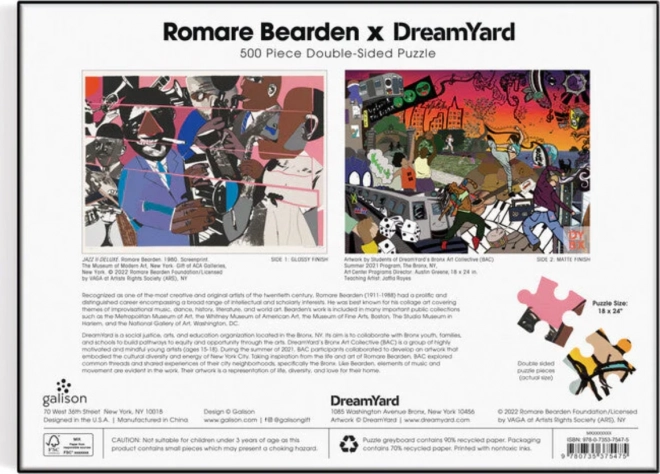 Tweedelige puzzel Romare Bearden x DreamYard 500 stuks