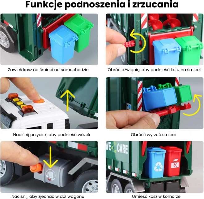 Interactieve vuilniswagen Purifier 1:10 - Educatief speelgoed voor afvalscheiding