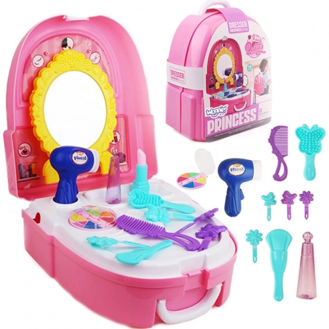 Kleine prinses Toilettafel in rugzak WOOPIE
