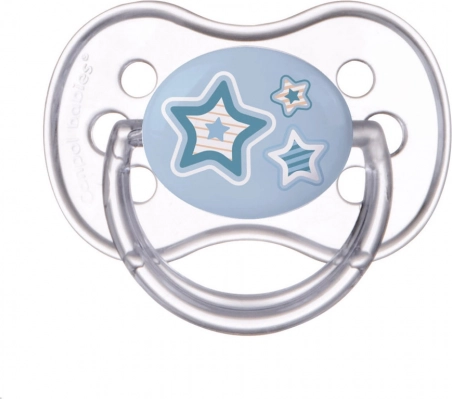 Siliconen fopspeen 0–6 m symmetrisch NEWBORN BABY blauw – Canpol babies