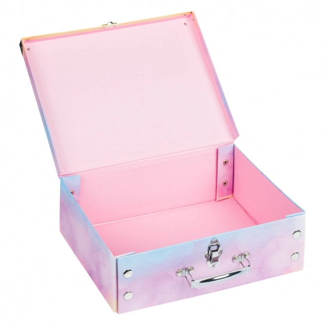 BAAGL Opvouwbare Schoolkoffer Rainbow Unicorn met metalen hoeken