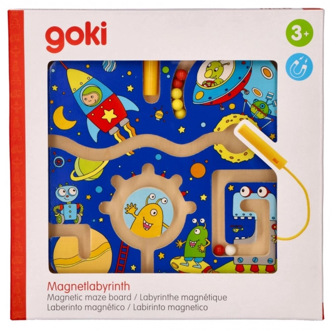 Houten magnetisch labyrint Ruimte van Goki