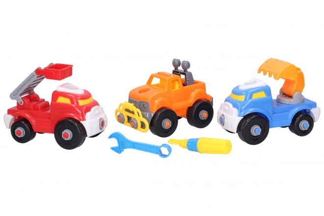 Kinder schroefautootjes 3 stuks 16 cm