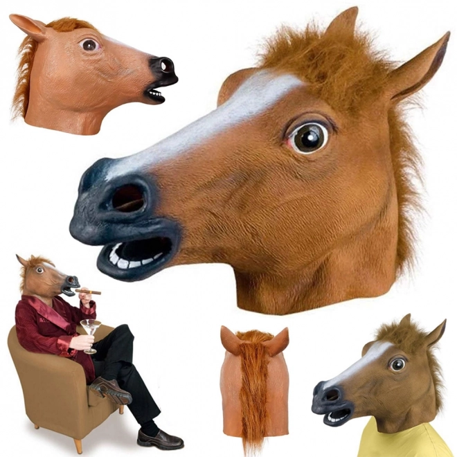 Latex paardmasker voor feestjes
