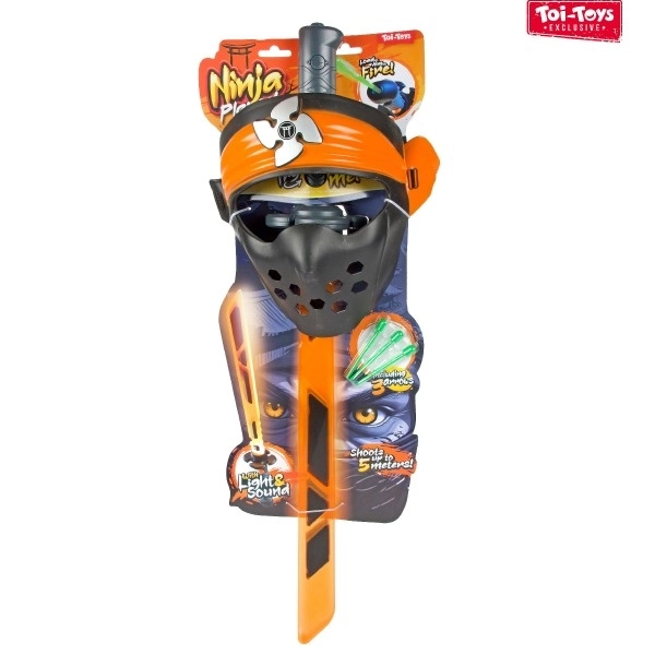 Ninja set zwaard + masker + pijlen met geluid en licht