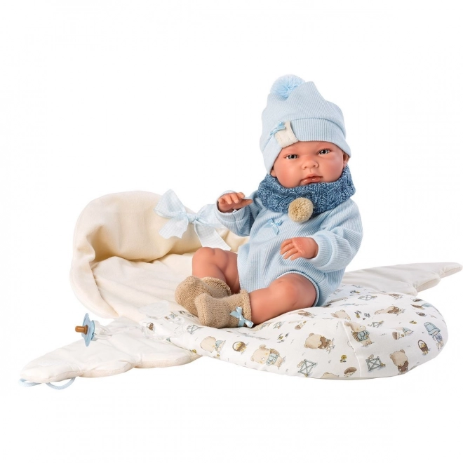 Llorens 73885 PASGEBOREN JONGEN - realistische pop baby met volledig vinyllichaam - 40 cm