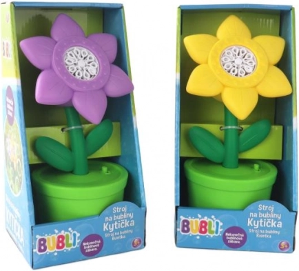 Bellenblaasmachine in de vorm van een bloem - geel