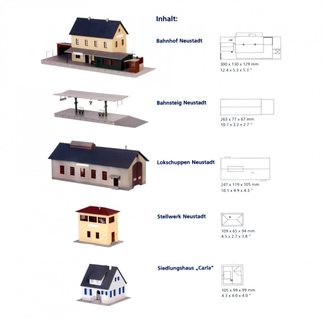 Piko Hobby set bouwpakket Station Neustadt 5-delig - 61923