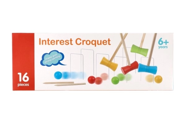 Spel Croquet hout in doos 59x21x6cm