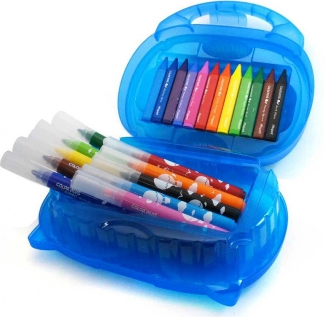 Knutselset voor kleine kinderen koffer met kleurpotloden Colorpeps Jumbo Maped markers