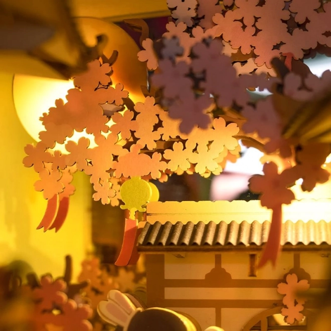 RoboTime 3D Puzzel Boekensteun "Falling Sakura" (hout)