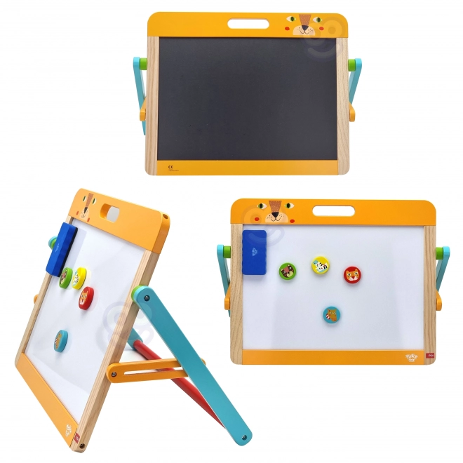 Tooky Toy Magnetisch en Krijt Kinderbord 2-in-1