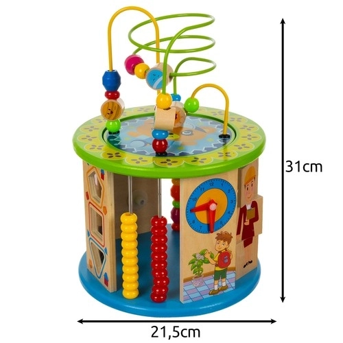 Houten blok met spelletjes voor kinderen