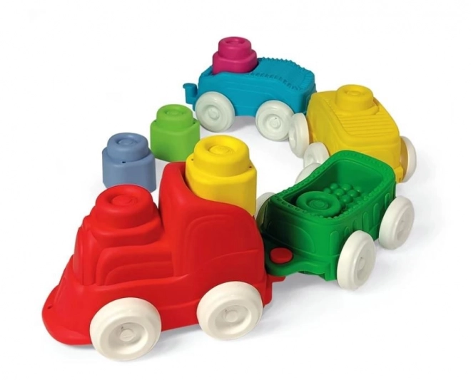 CLEMENTONI Soft Clemmy Sensorische treinset met blokken