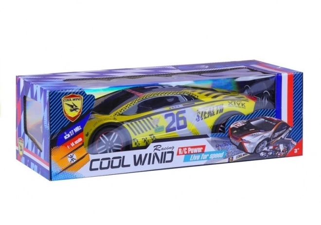 Op afstand bestuurbare sportwagen Pilot R/C Geel