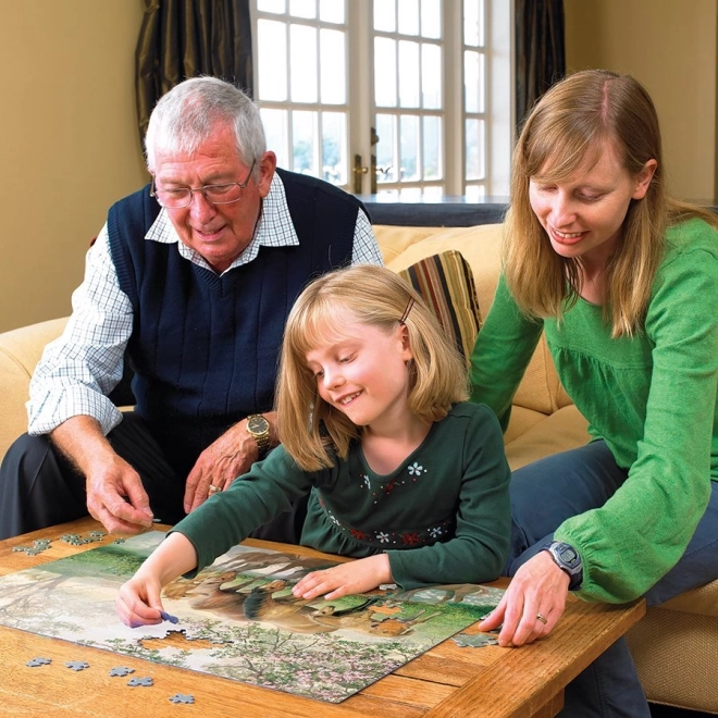 COBBLE HILL Familie puzzel Familie van Paarden 350 stukjes
