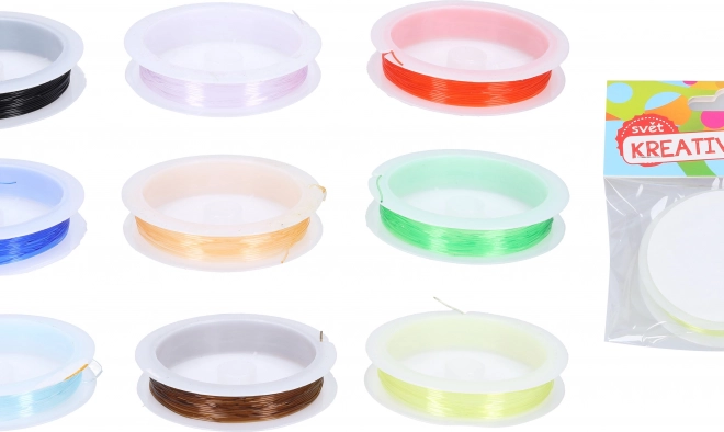 Elastisch gekleurd kralendraad 0,6 mm, 7 m (9 kleuren)