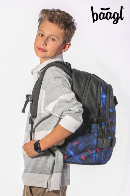 BAAGL set rugzak, etui en sporttas Skate Indigo
