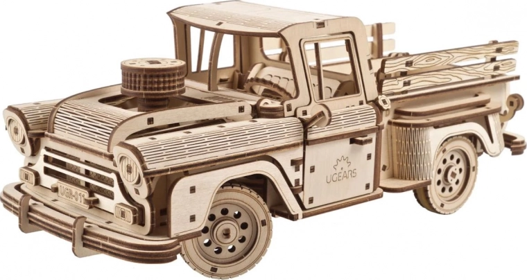 Houten mechanische puzzel – Amerikaanse pick-up van UGEARS