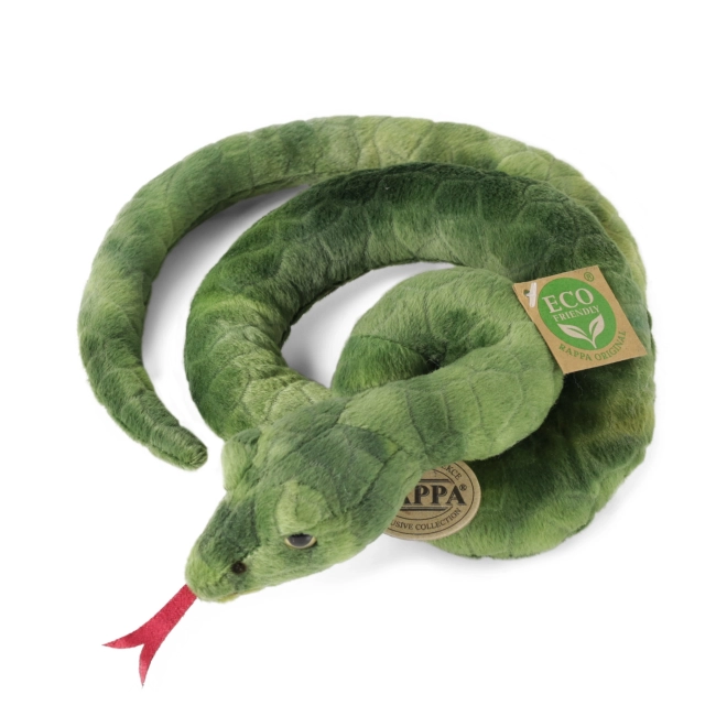Pluche slang groen 90 cm ECO-VRIENDELIJK
