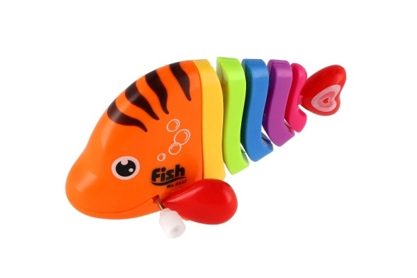 Visje op windmechanisme plastic 11cm mix van kleuren 14st in doos