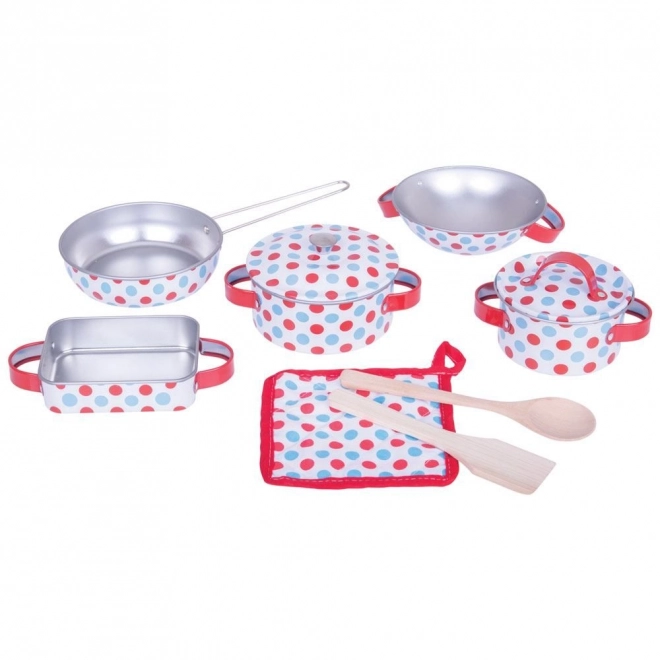 Bigjigs Toys Servieset met stippen