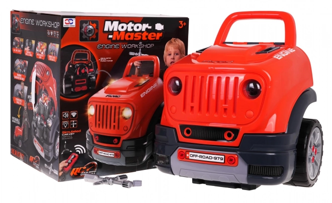DIY Motor Meester - set voor kleine techniekers oranje