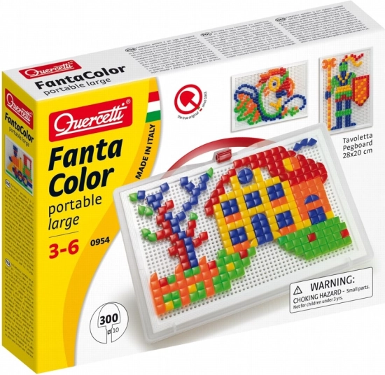 Quercetti FantaColor Portable mozaïek 300 stuks – vormen