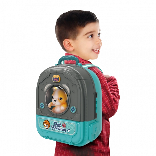 Woopie dierenarts rugzak met huis en hondje 3in1