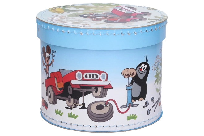 Ronde doos met Krtečka-motief 20 cm