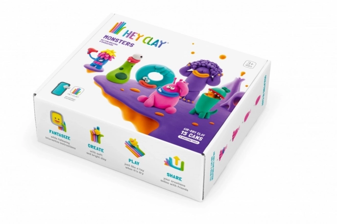 Hej Clay plastic set Monsters