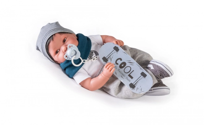 Realistische babypop met zacht lichaam Antonio Juan Pipo Hair 42 cm