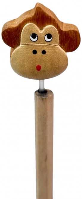 Houten Potlood met Apenhoofd