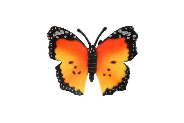 Afrikaanse Monarchvlinder (dagpauwoog) gezoomd plastic 7cm in zakje