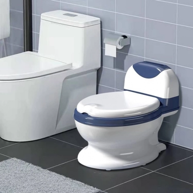 ECOTOYS Potje - Kinder toilet - wit, blauw