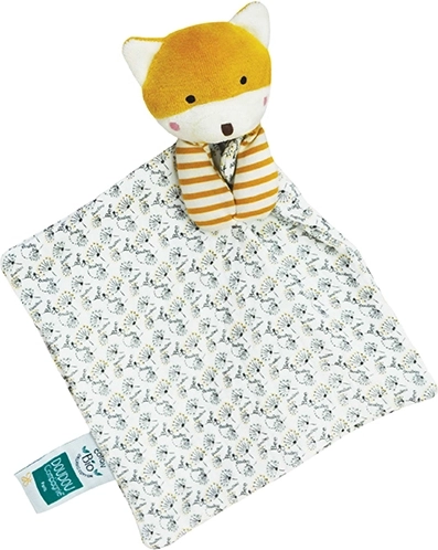 cadeauset doudou vos met knuffeldoekje van bio-katoen 20 cm
