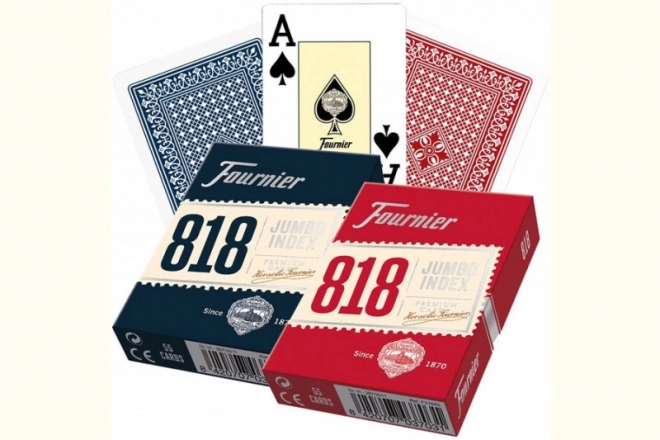 Speelkaarten 818 – rood of blauw, dubbele jumbo-index