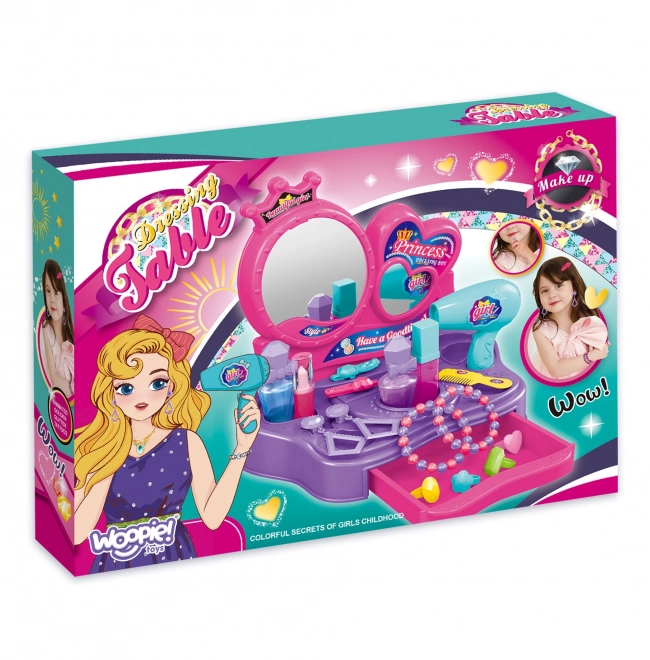 Kaptafel voor prinsessen Woopie - Schoonheidsstudio met 18 accessoires